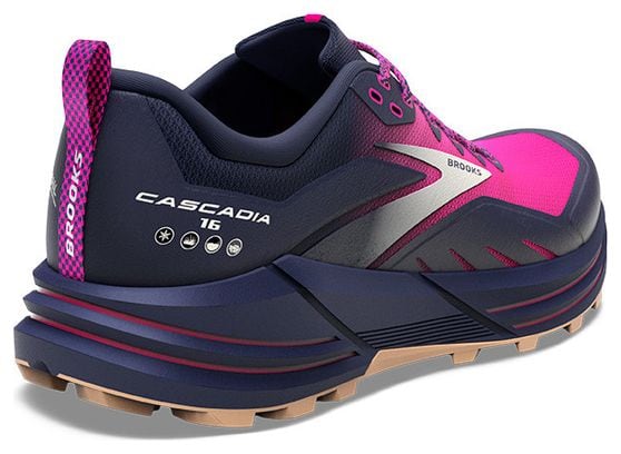 Brooks Women's Cascadia 16 Pink Trail Running Shoes Blue 42.1/2