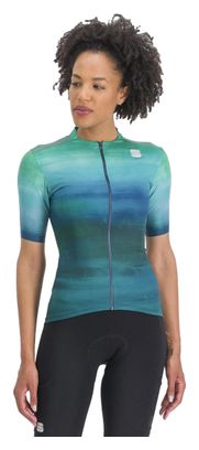Maglia a manica corta Sportful Flow Supergiara Verde/Blu