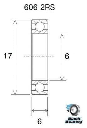 Roulement B3 - BLACKBEARING - 606-2rs