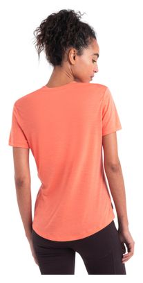 Camiseta de mujer Icebreaker Merino 125 Cool-Lite Sphere III Naranja Cuello <p>redondo</p>