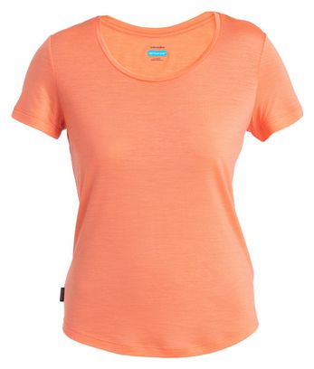 T-Shirt Col Dégagé Femme Icebreaker Merino 125 Cool-Lite Sphere III Orange
