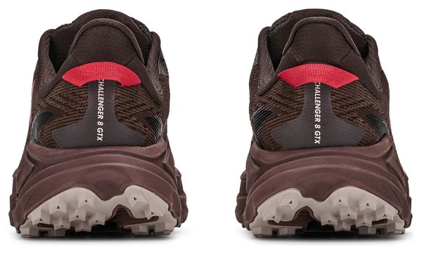 Hoka Challenger 8 GTX trailschoenen bruin/rood voor heren