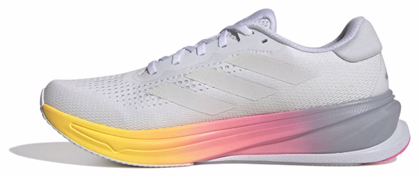 Chaussures Running adidas Supernova Rise Blanc/Rose/Orange Homme