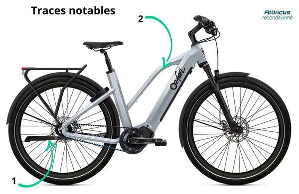 Produit Reconditionné - Vélo de Ville Électrique O2 Feel Vern Urban Power 9.2 Mid Shimano Nexus Inter 5-E 5V 720 Wh 27.5'' Gris Polaire