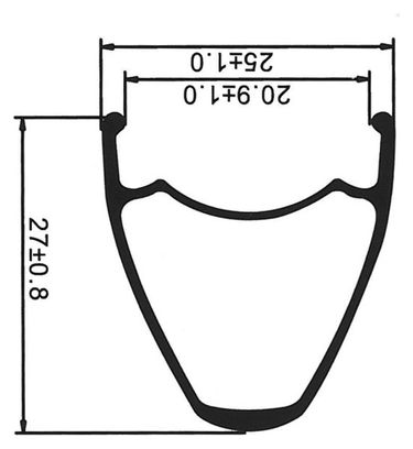 Vorderrad Gurpil GTR SL20 29'' | 9x100mm/15x100mm | 6-Loch | Schwarz/Gelb