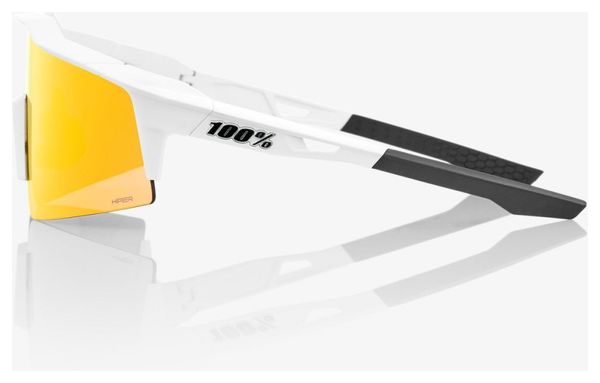 Lunettes 100% Speedcraft SL Blanc - Verres HiPer Miroir Rouge