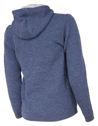 Ivanhoe cardigan Morel Hood FM pour femme en laine-Bleu denim