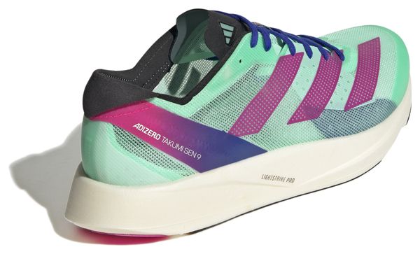 Zapatillas adidas running Adizero Takumi Sen 9 Verde Rosa