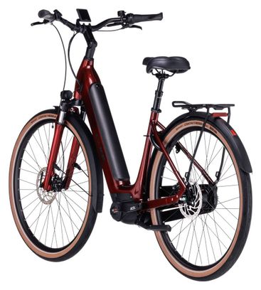 Cube Supreme Hybrid Pro 625 Bicicleta eléctrica urbana de fácil acceso Shimano Nexus 8S 625 Wh 700 mm Roja 2023