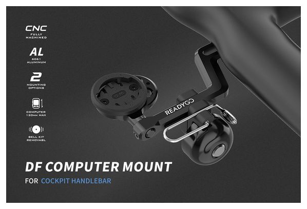 Support Guidon Déporté ReadyGo DF Computer Mount avec Sonnette