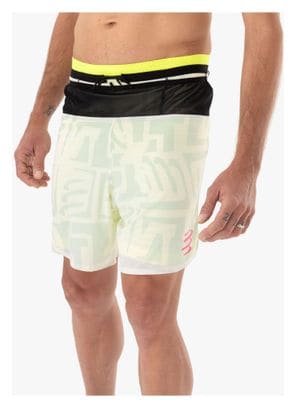 Short Compressport Trail Racing 2-en-1 Vert/Jaune