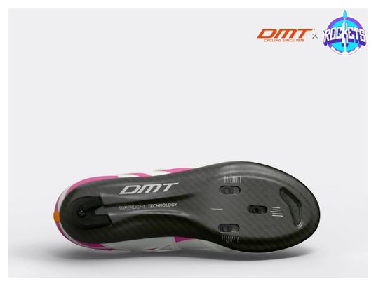 DMT KR0 Evo Superlight Ed Rockets Rennradschuhe, Weiß/Rosa