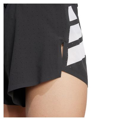 Pantalones cortos con corte asimétrico adidas Adizero Road to Records 3in, negros, para hombre
