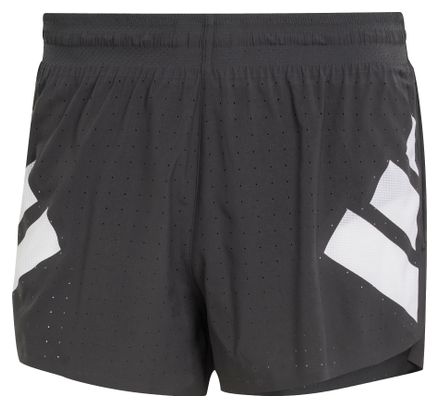 Pantalones cortos con corte asimétrico adidas Adizero Road to Records 3in, negros, para hombre
