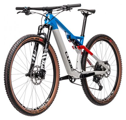 Cube AMS 100 C:68 SL 29 Full Suspension MTB Shimano XT 12S 29'' Teamline  Grey Blue Red 2021
