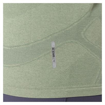 Maillot sin costuras de manga larga para mujer Asics Road Verde