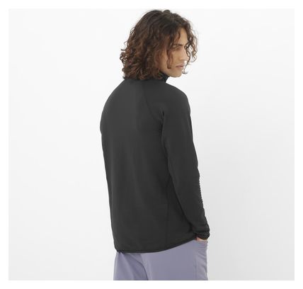 Salomon Essential Lightwarm Nero Uomo 1/2 Zip Top