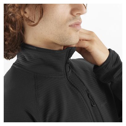 Salomon Essential Lightwarm Nero Uomo 1/2 Zip Top