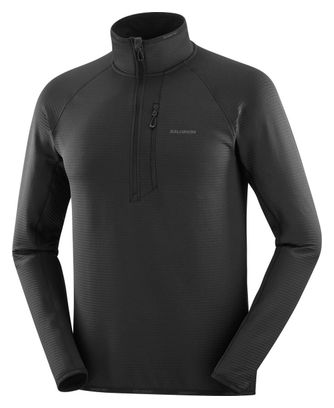 Salomon Essential Lightwarm Nero Uomo 1/2 Zip Top