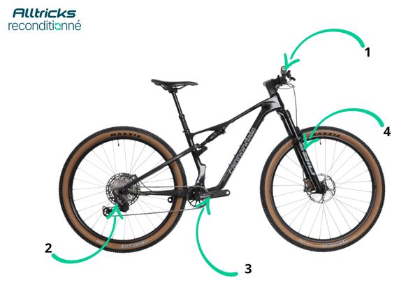 Cannondale Scalpel 2 Carbon Shimano Deore 12V 29'' Nero M 162/175cm MTB a sospensione completa - Prodotto ricondizionato