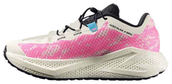 Scarpe da corsa Salomon Aero Glide 4 GRVL Bianco/Rosa Uomo