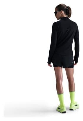 Women's Nike Dri-Fit Swift UV Black 1/2 zip top | Alltricks.com