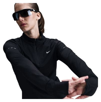 Dames Nike Dri-Fit Swift UV Zwart 1/2 Zip Top