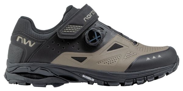 Zapatillas Mountain Bike Northwave Spider Plus 3 Beige Negro Hombre