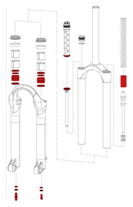 Service Kit Rockshox Argyle Solo Air 2007 2010 Coil 2010 Alltricks