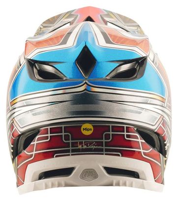 Troy Lee Designs D4 Carbon Integral Helmet Blue/Orange