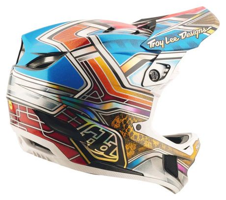 Troy Lee Designs D4 Carbon Integral Helmet Blue/Orange