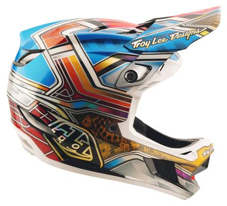 Troy Lee Designs D4 Carbon Integral Helmet Blue/Orange