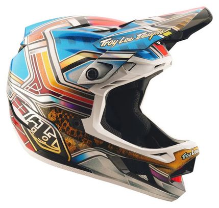 Troy Lee Designs D4 Carbon Integral Helmet Blue/Orange