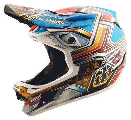 Troy Lee Designs D4 Carbon Integral Helmet Blue/Orange