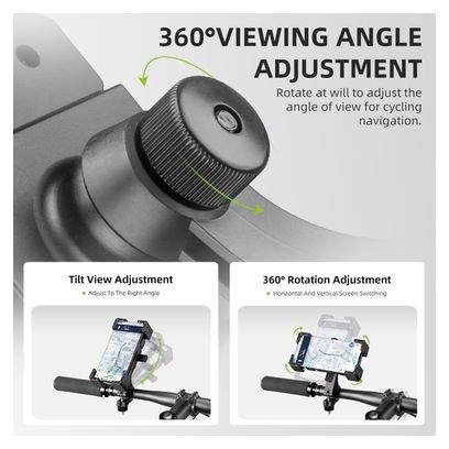 Support Téléphone Vélo  Réglable à 360°