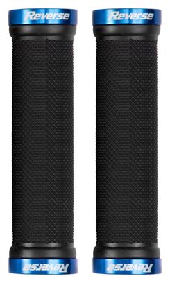 REVERSE Paire de Grips Lock On Noir Bleu