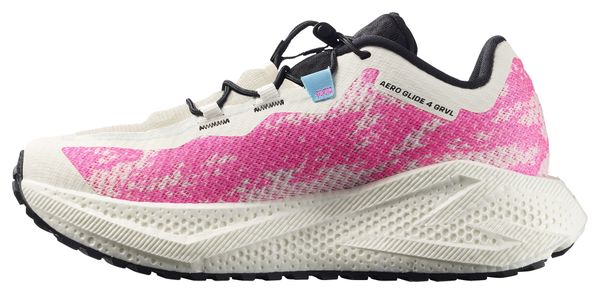 Scarpe da corsa Salomon Aero Glide 4 GRVL Bianco/Rosa Donna