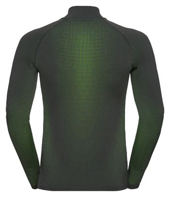 Odlo Performance Warm Eco Grey / Yellow 1/2 Zip Sweater
