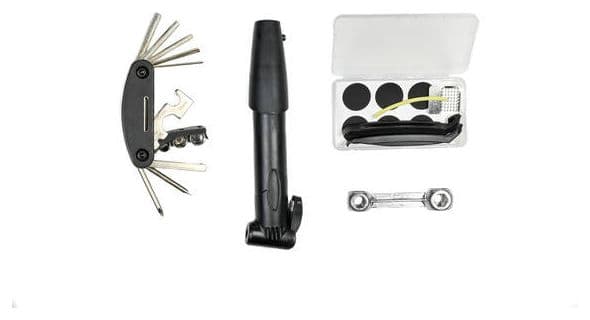 Kit de réparation de vélo Deluxe - 16 outils - Avec sac