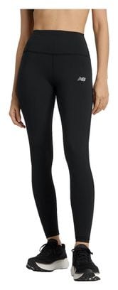 Hoch geschnittene Leggings New Balance Sleek High Rise Schwarz Damen