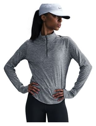 Camiseta de mujer Nike Dri-Fit Swift UV gris 1/2 cremallera