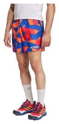 adidas Terrex Multi Light 5in Shorts Blau/Orange Herren