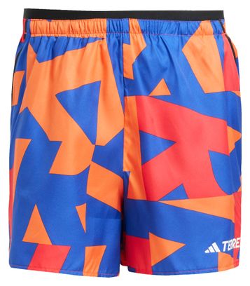 adidas Terrex Multi Light 5in Shorts Blau/Orange Herren