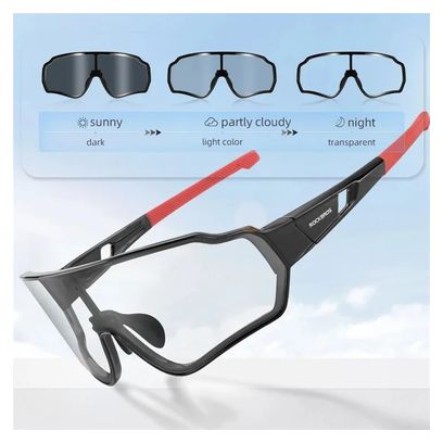 Verres photochromiques sans cadre revêtement Rouge couleur VTT MTB Vélo Lunettes de soleil - Chine Lunettes de soleil de sport et lunettes de soleil UV400 prix