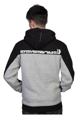 SWEAT STAYSTRONG CUT OFF HOODY BLACK / GREY