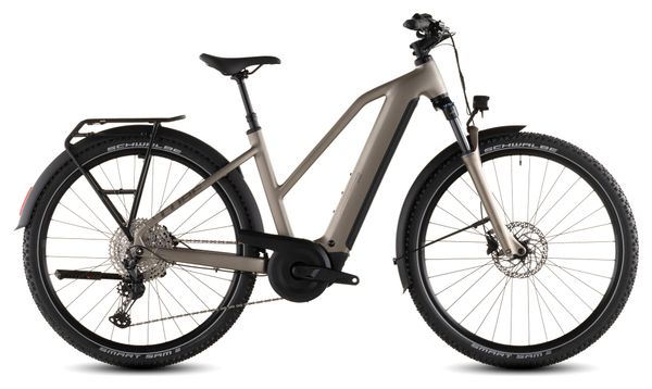 Cube Nuride Hybrid Pro 600 Trapezio Elettrico Trekking Bike Shimano Deore/Deore XT 12S 600 Wh 29'' Flash Stone Beige 2026