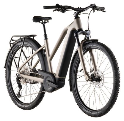 Cube Nuride Hybrid Pro 600 Trapezio Elettrico Trekking Bike Shimano Deore/Deore XT 12S 600 Wh 29'' Flash Stone Beige 2026