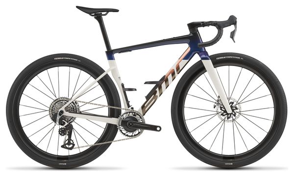 Bicicletta gravel BMC Kaius 01 One Sram Red AXS 13V 700 mm Bianco/Blu navy/Nero 2027