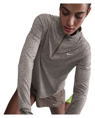 Haut 1/2 zip Nike Dri-Fit Swift UV Marron Femme