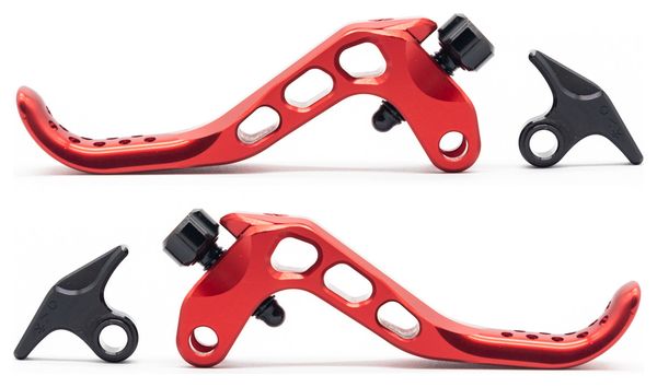 Leviers de Frein OAK Blade pour Shimano Rouge